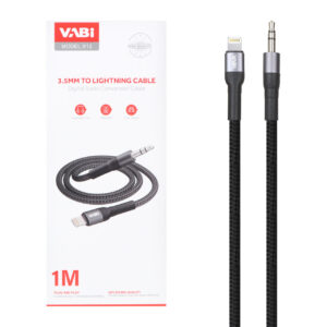 کابل VABI AUX TO Lightning مدل X12 -مشکی