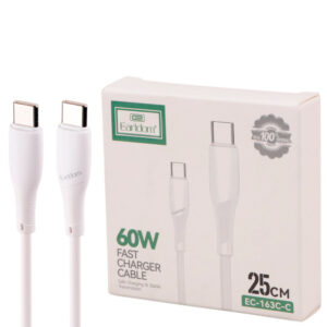کابل تبدیل کوتاه فست شارژ Earldom EC-163C-C Type-C to Type-C 60W 25cm