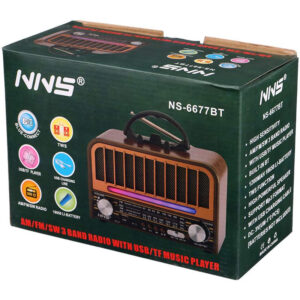 رادیو اسپیکر بلوتوثی رم و فلش خور NNS NS-6677BT
